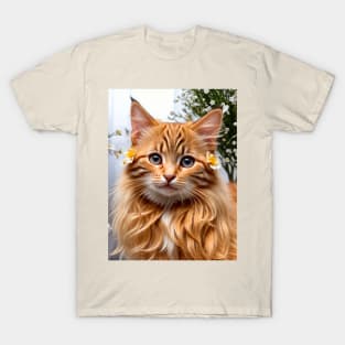 Long haired Cat Kitten meme T-Shirt